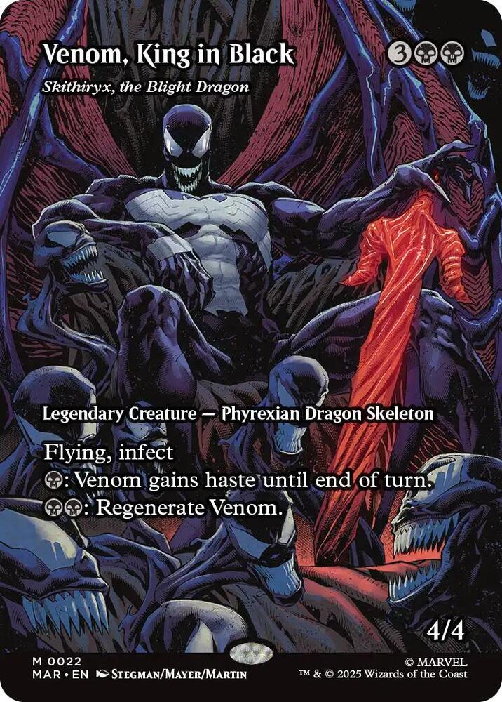 Venom, King in Black - Skithiryx, the Blight Dragon 22 (Marvel Universe Eternal-Legal)  - Borderless Foil
