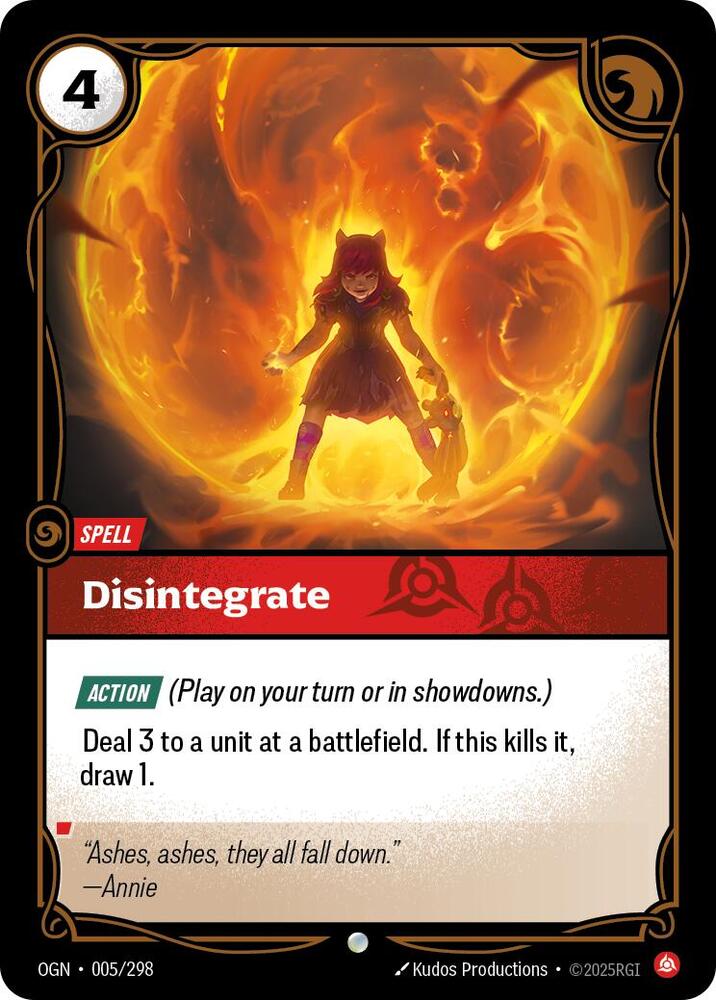 Disintegrate 005/298 (Origins) 