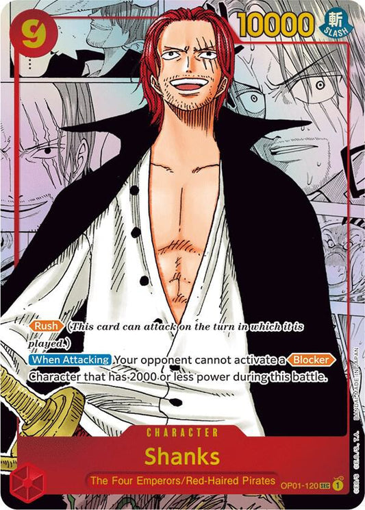 Shanks OP01-120 (Romance Dawn)  - Manga Foil