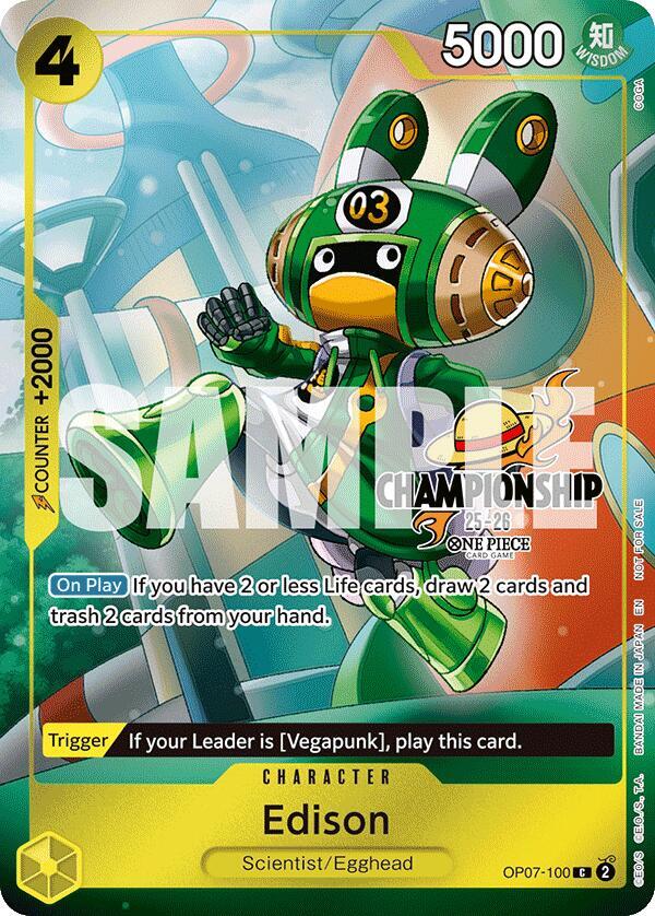 Edison (Celebration Pack) OP07-100 (One Piece Promotion Cards)  - Foil