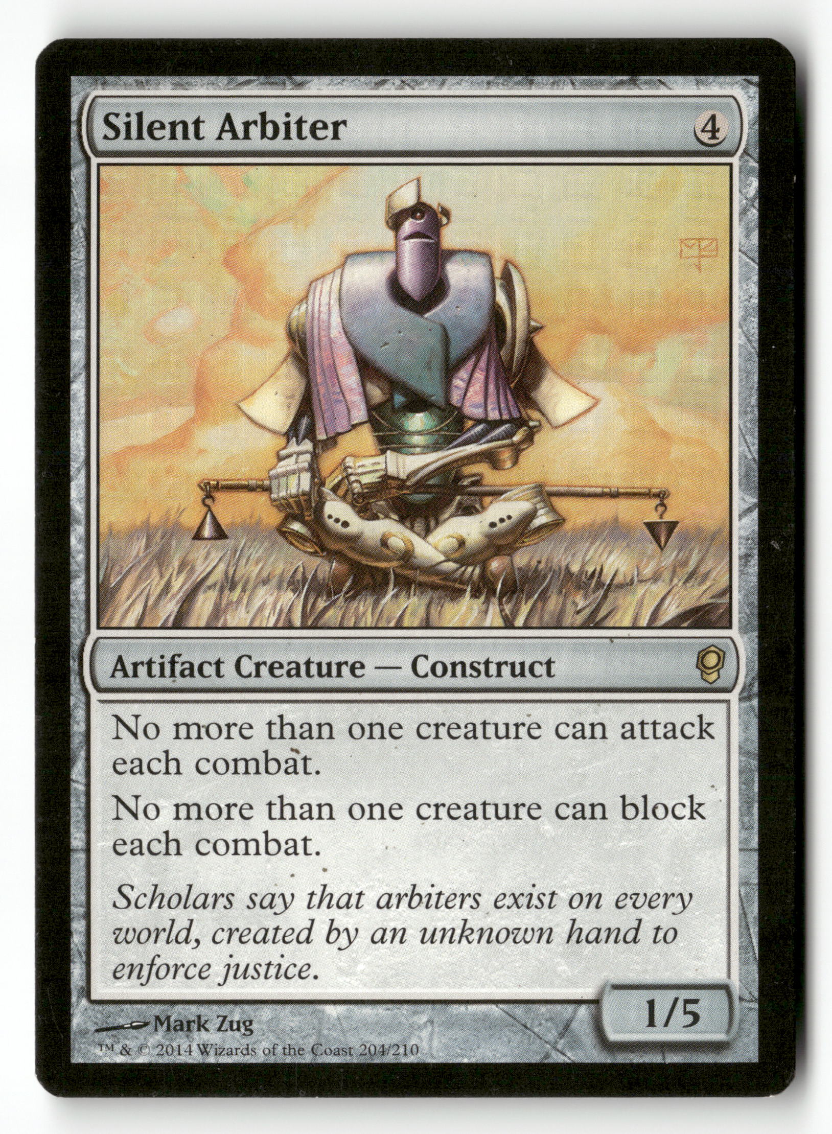 Magic The Gathering Conspiracy 204 Silent Arbiter R NM