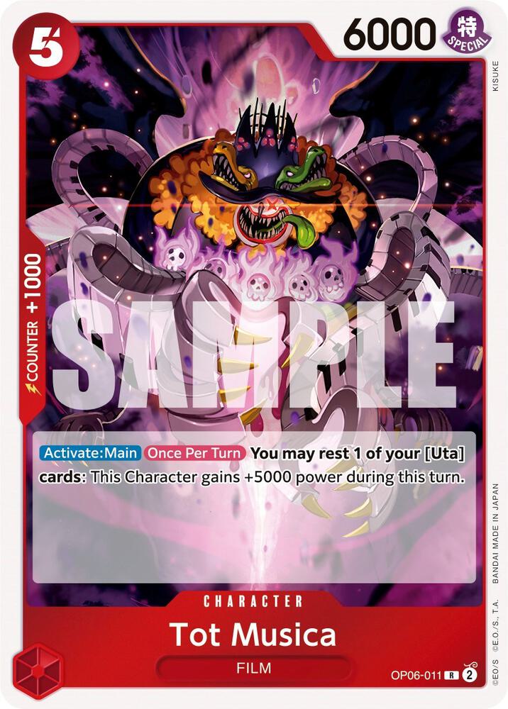 One Piece TCG OP06-011 Tot Musica Rare Wings of the Captain One Piece TCG OP06-011 Tot Musica Rare Wings of the Captain