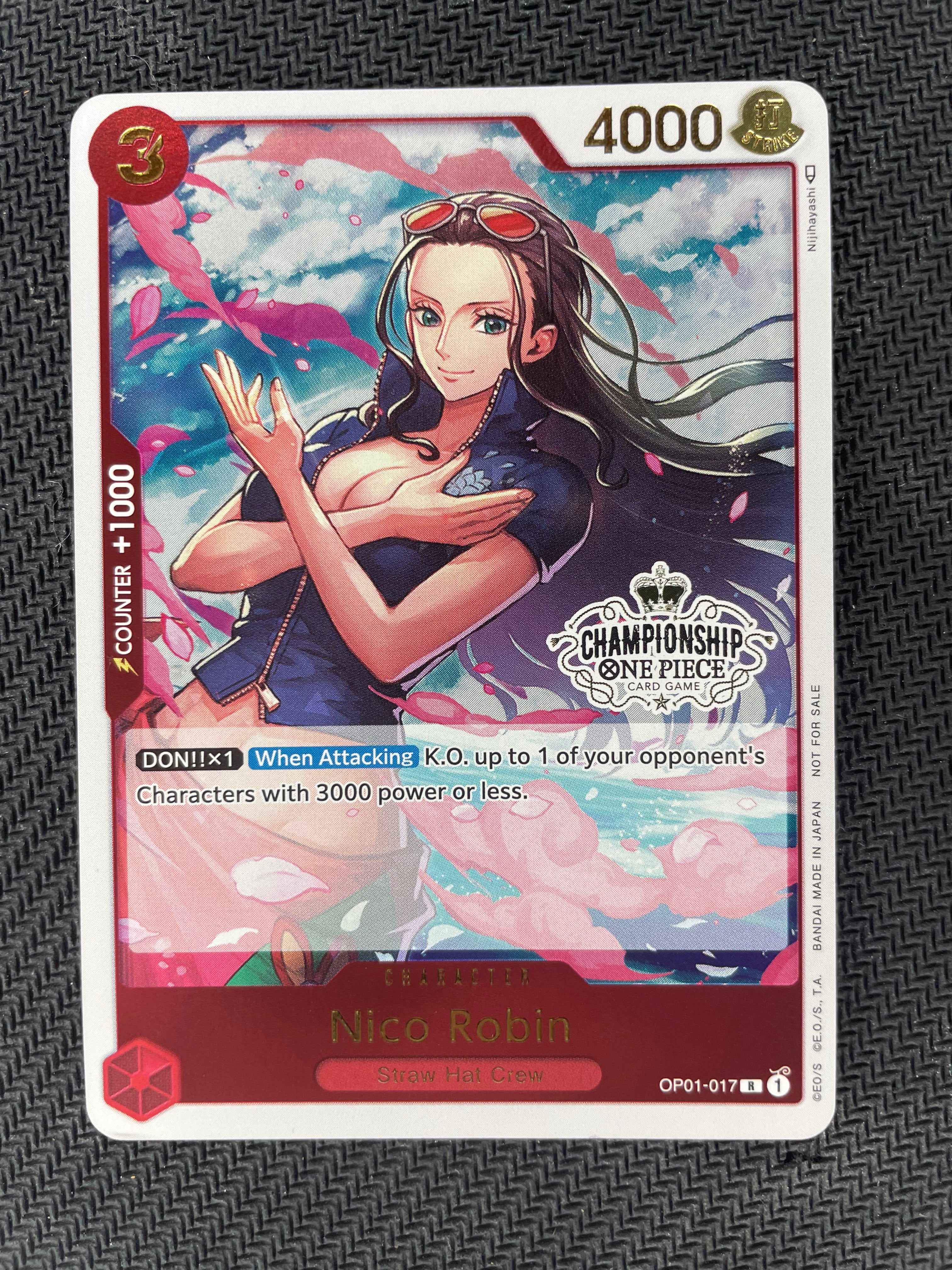 robin one piece card game One Piece TCG Store Championship OP01-017 Nico Robin