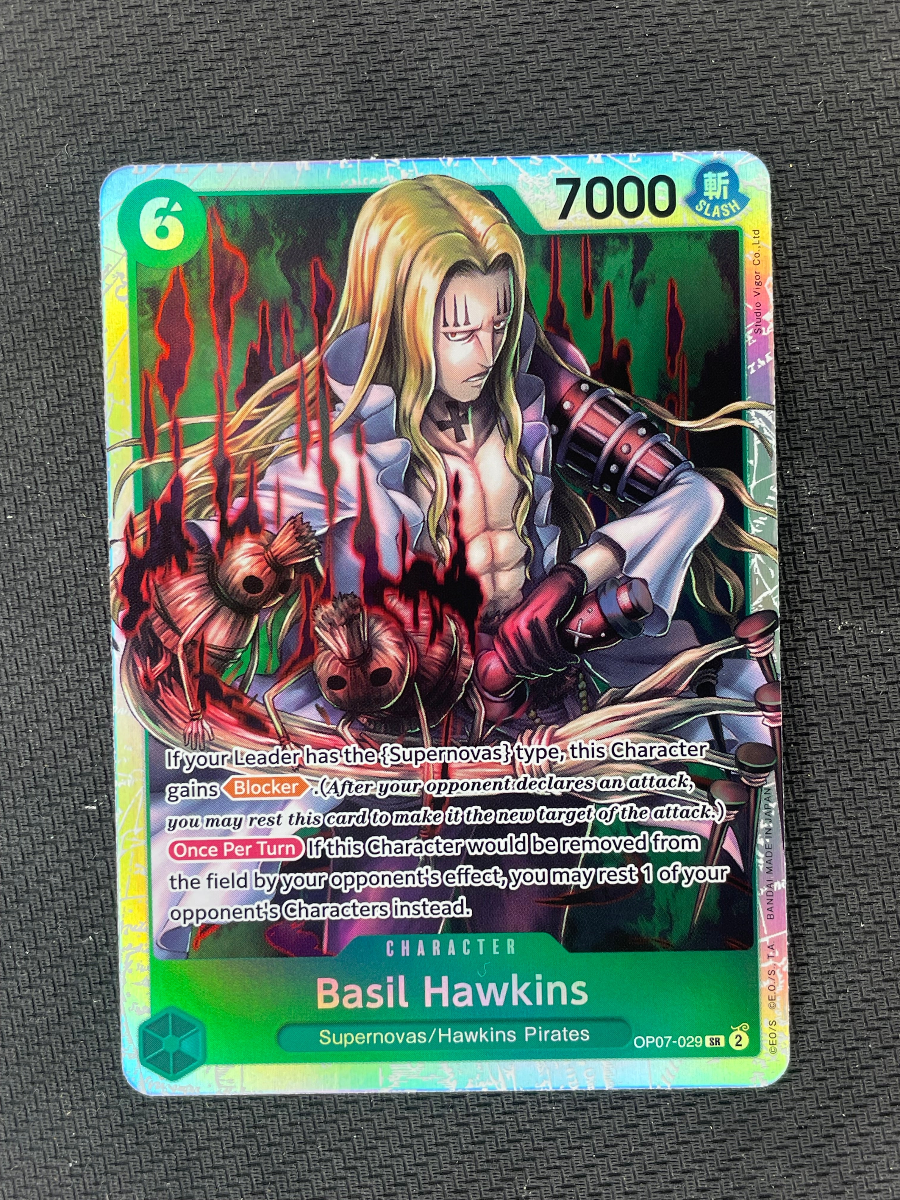 One Piece TCG OP07-029 Basil Hawkins SR 500 Years in the Future One Piece TCG OP07-029 Basil Hawkins SR 500 Years in the Future