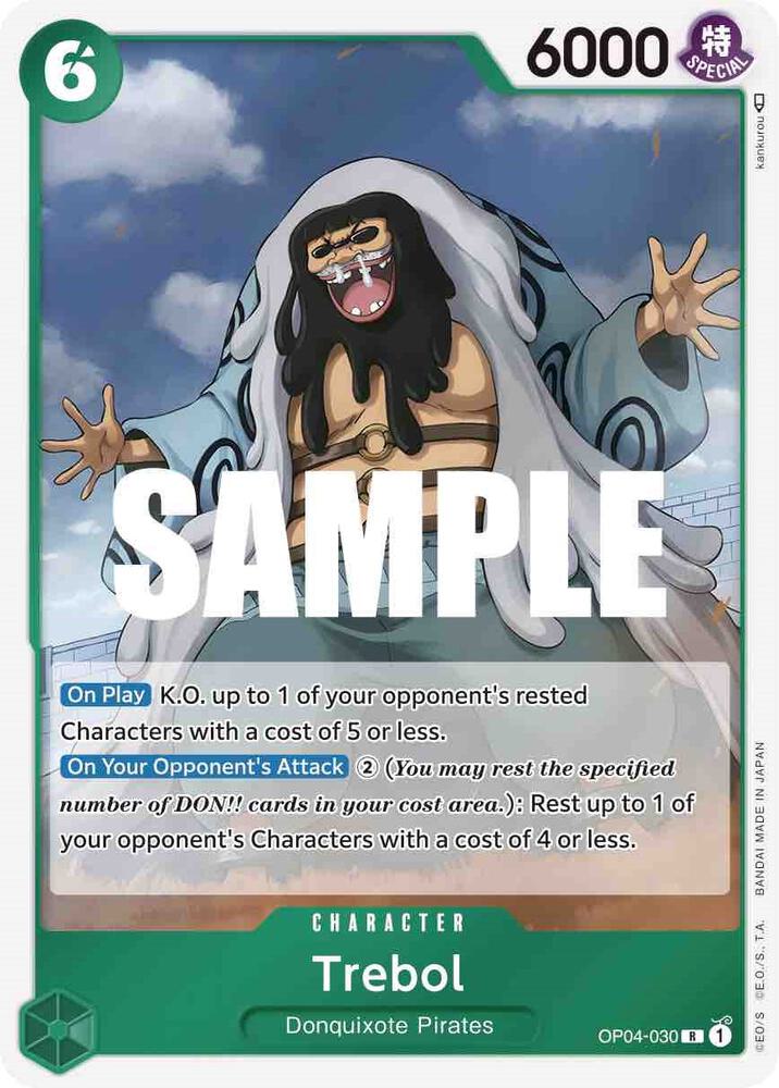 One Piece TCG OP04-030 Kingdoms of Intrigue Trebol Rare One Piece TCG OP04-030 Kingdoms of Intrigue Trebol Rare