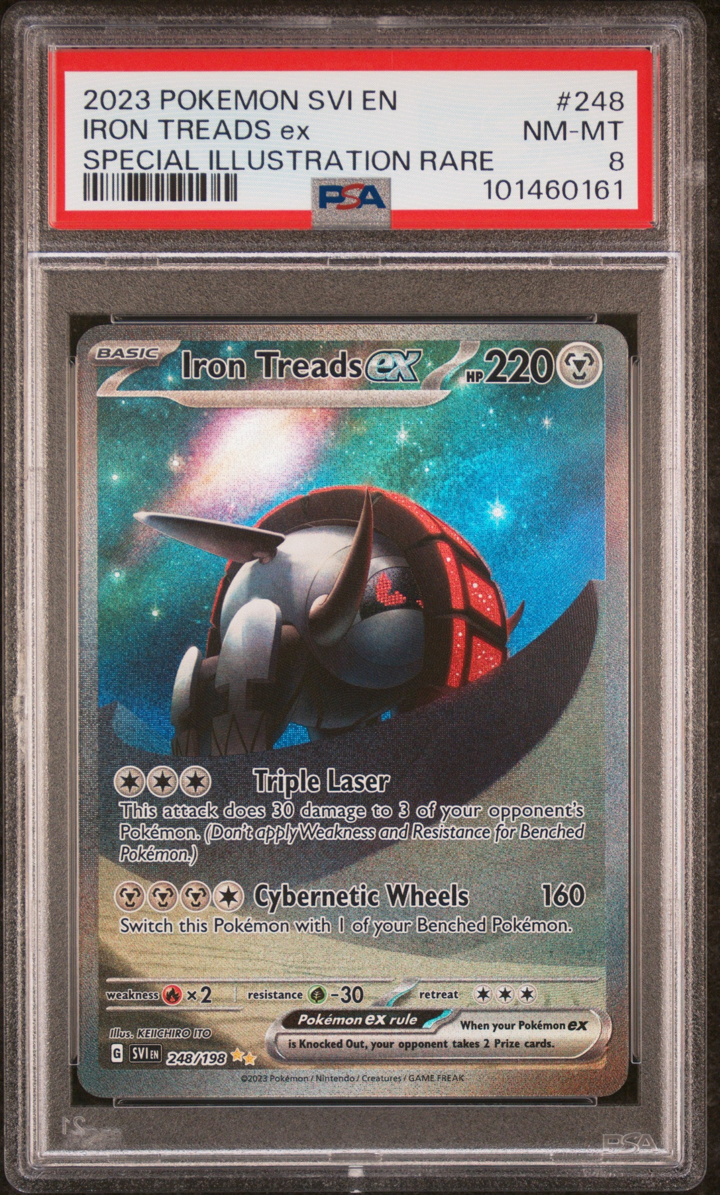 2023 Pokemon Pokemon Svi En-Scarlet & Violet 248/198 Iron Treads Ex PSA 8