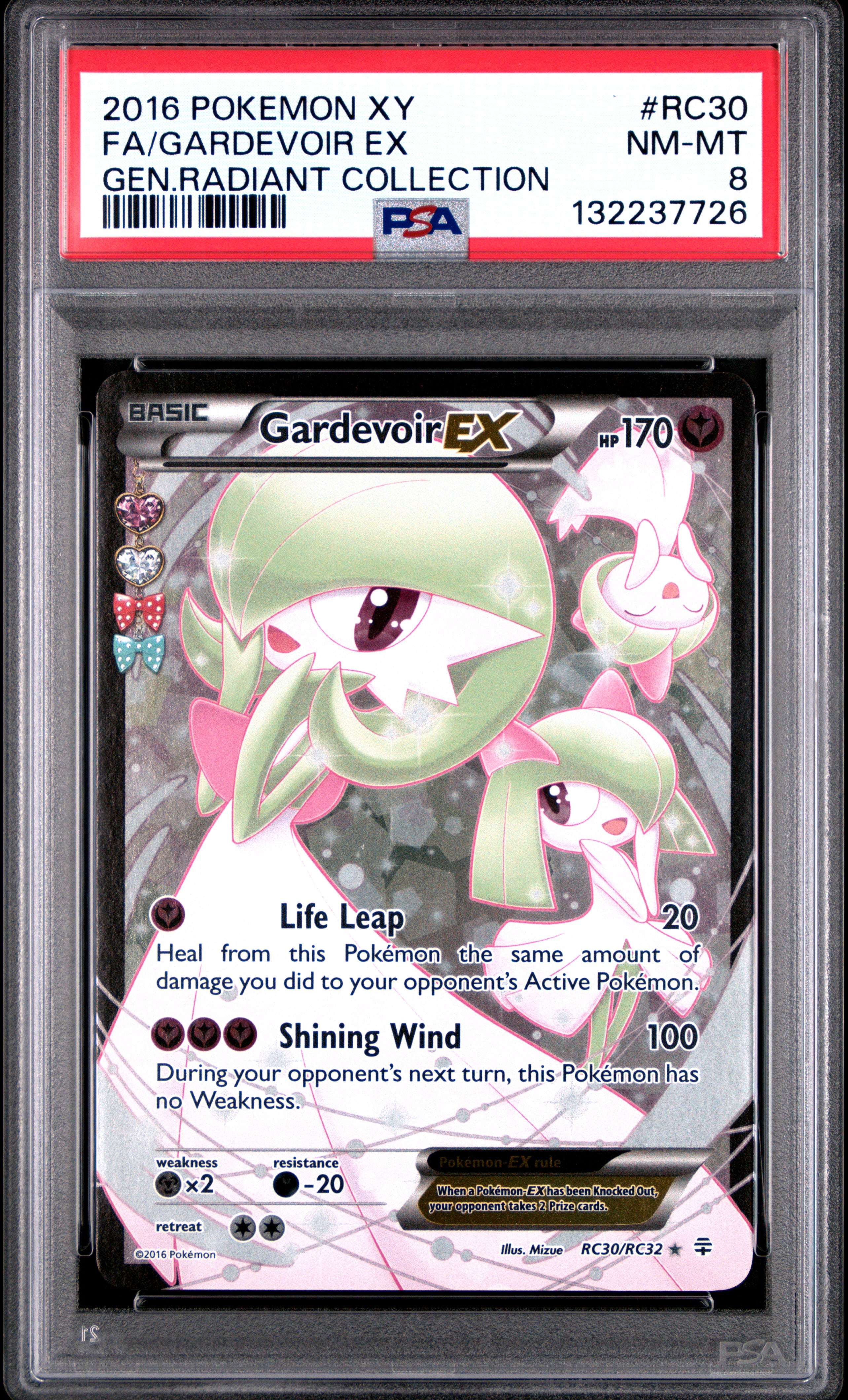 2016 Pokemon Xy Generations Radiant Collection RC30/RC32 Fa/Gardevoir Ex PSA 8