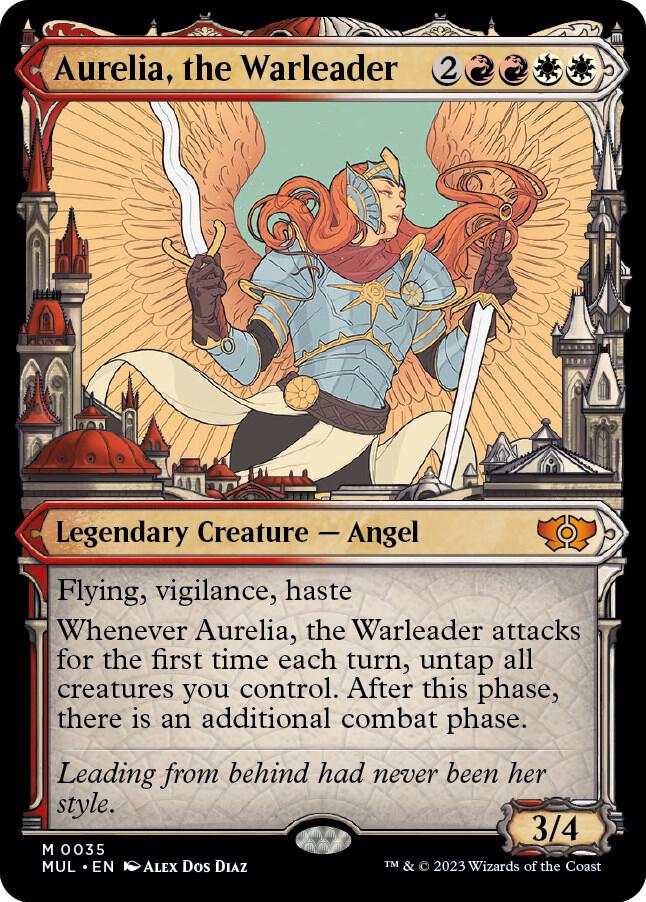 Aurelia, the Warleader 35/65 (March of the Machine: Multiverse Legends)  - Showcase Foil