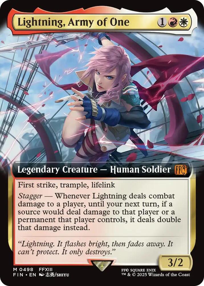 Lightning, Army of One 498/309 (FINAL FANTASY)  - Extended Art Foil