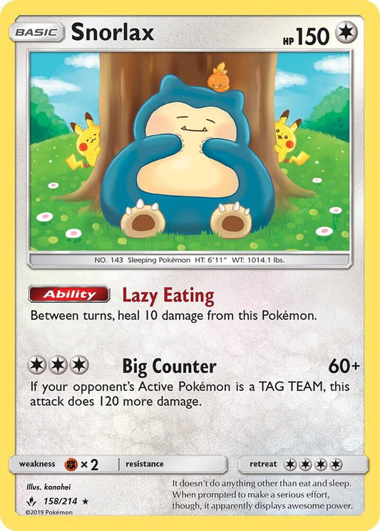 Snorlax 158/214 (SM - Unbroken Bonds)  - Holofoil