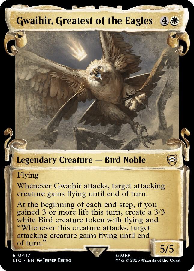 Gwaihir Greatest of the Eagles Showcase Scrolls 417 (Commander: The Lord of the Rings: Tales of Middle-earth)  - Showcase Scroll Foil