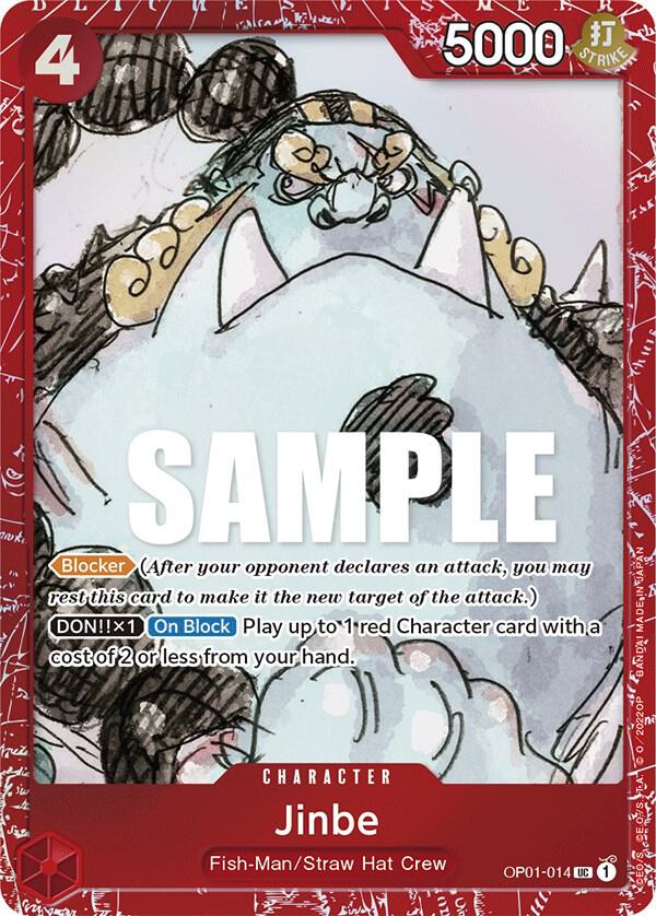 Jinbe (PCC Film RED) OP01-014 (One Piece Promotion Cards)  - Alternate Art Foil