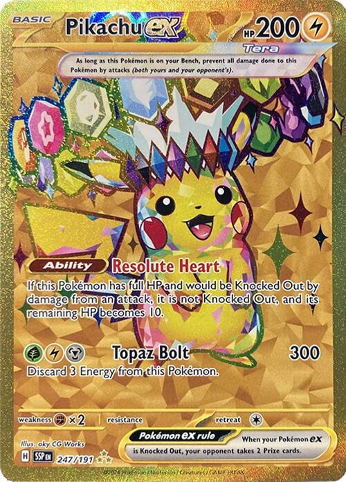 Pikachu ex 247/191 (SV08: Surging Sparks)  - Holofoil