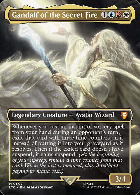 Gandalf of the Secret Fire 507/347 (Commander: The Lord of the Rings: Tales of Middle-earth)  - Borderless Foil