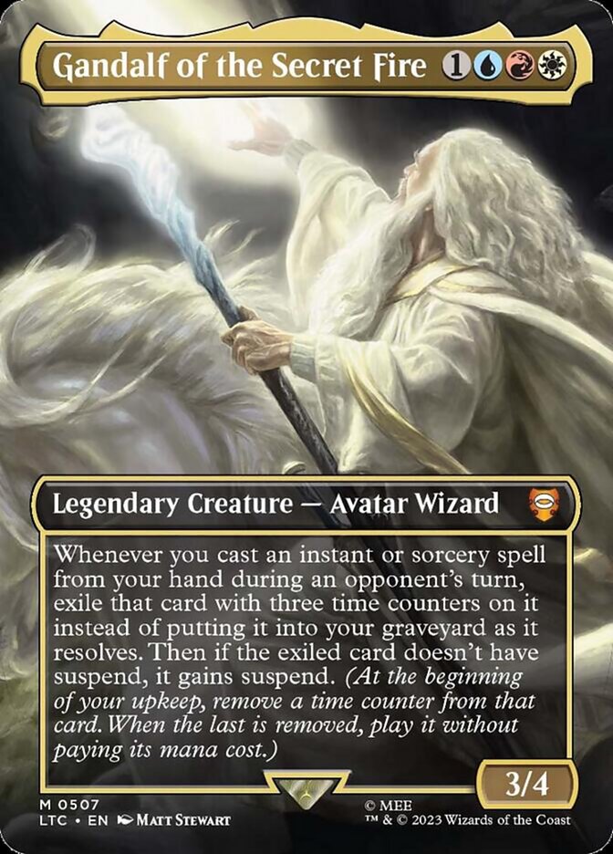 Gandalf of the Secret Fire 507/347 (Commander: The Lord of the Rings: Tales of Middle-earth)  - Borderless Foil