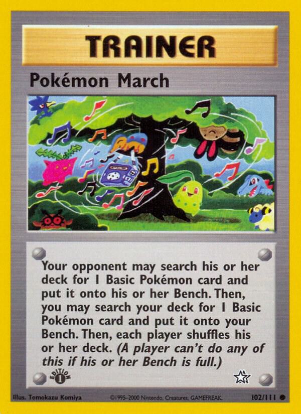 Pokemon March 102/111 (Neo Genesis)  - 1st Edition