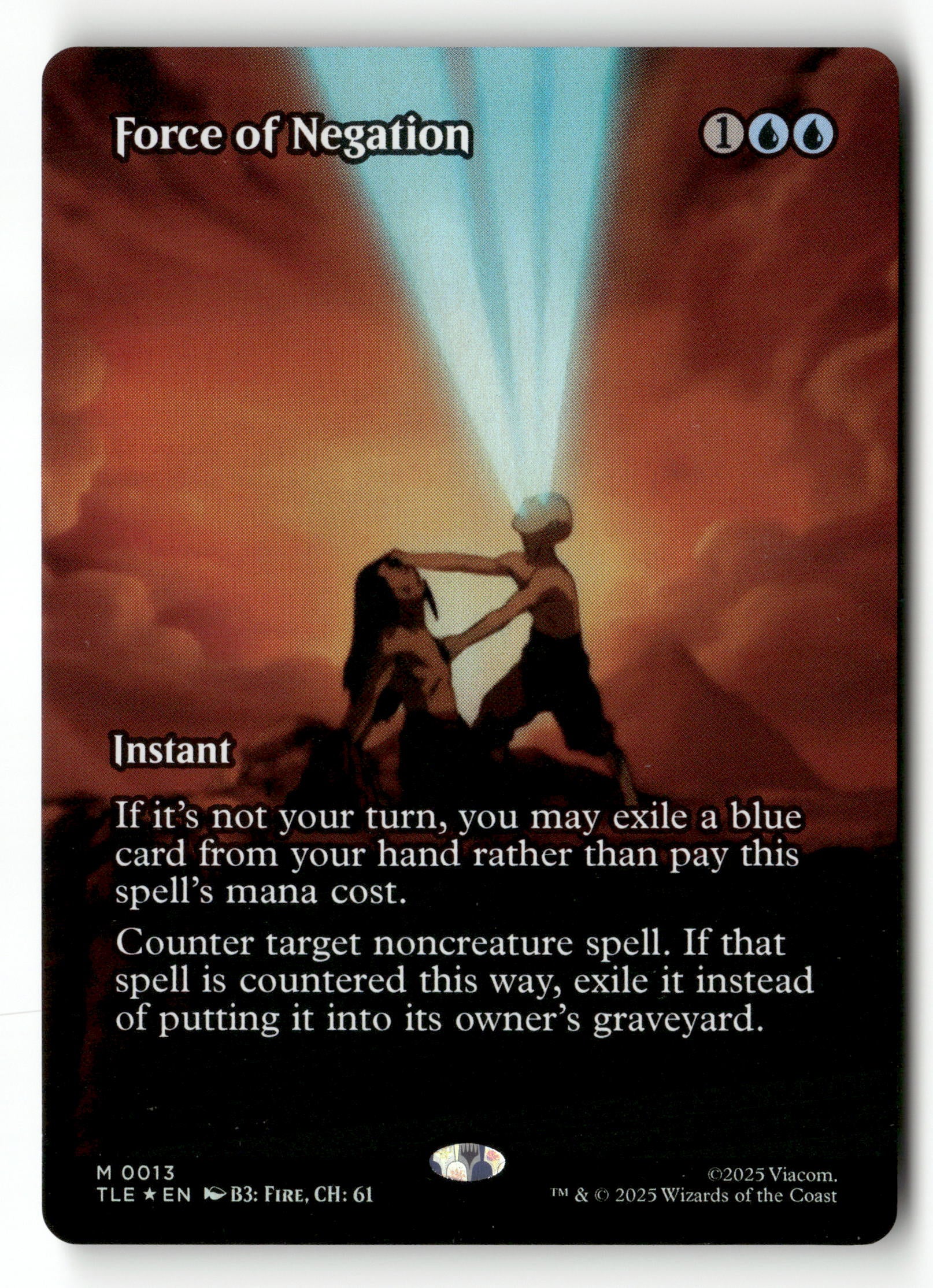 MTG Avatar: The Last Airbender: 13 Force of Negation (Borderless) FOIL
