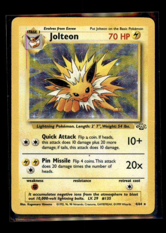 1999 Pokemon Jungle 04/64 Jolteon Holo Rare LP