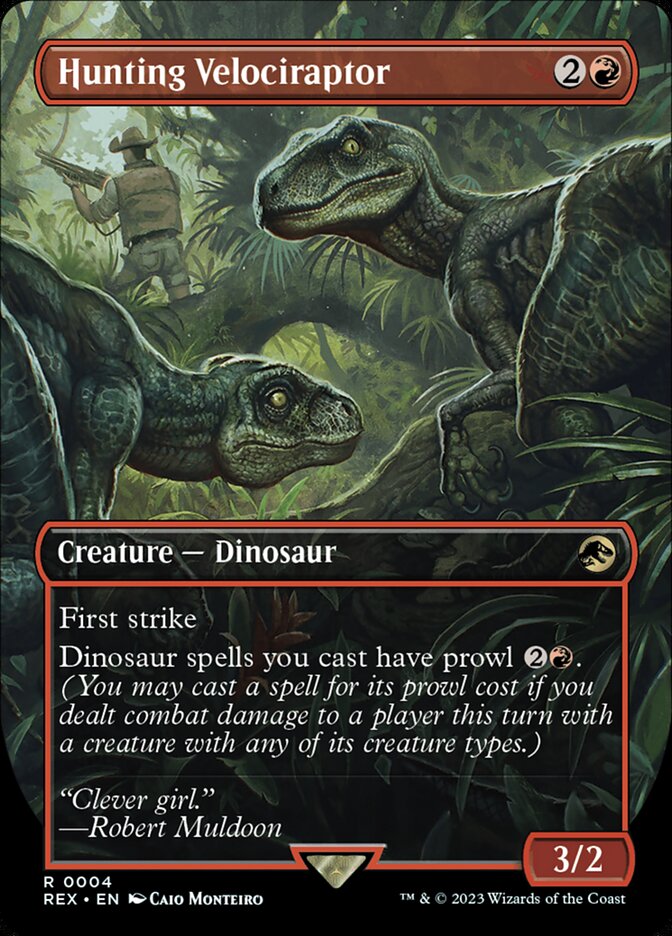 Hunting Velociraptor 4/26 (Universes Beyond: Jurassic World Collection)  - Borderless