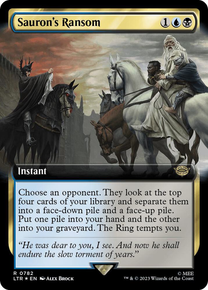 Sauron's Ransom 782/281 (Universes Beyond: The Lord of the Rings: Tales of Middle-earth)  - Extended Art Surge Foil