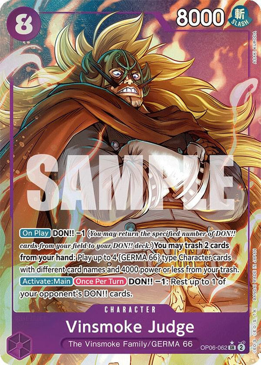 Vinsmoke Judge OP06-062 (Wings of the Captain)  - Alternate Art Foil