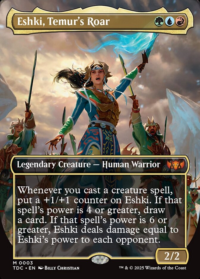 Eshki, Temur's Roar 3 (Commander: Tarkir: Dragonstorm)  - Borderless Foil