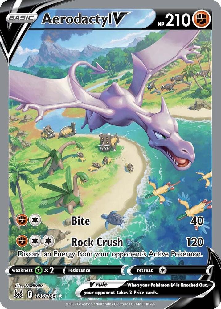 Aerodactyl V 180/196 (SWSH11: Lost Origin)  - Holofoil