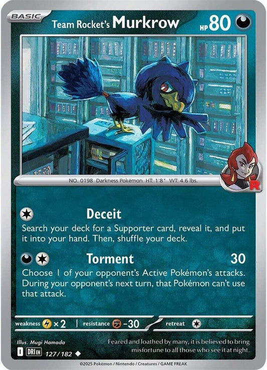Team Rocket's Murkrow 127/182 (SV10: Destined Rivals) 