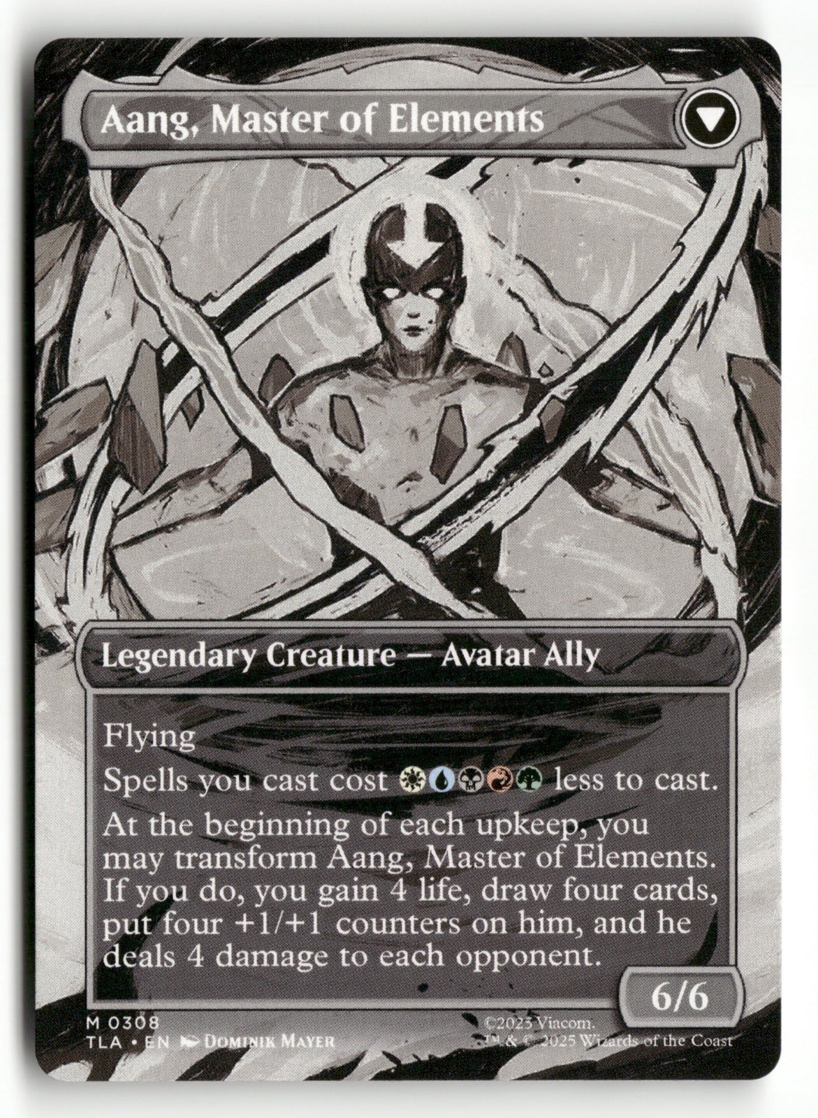 MTG Avatar: The Last Airbender 308 Avatar Aang (Borderless) M Foil