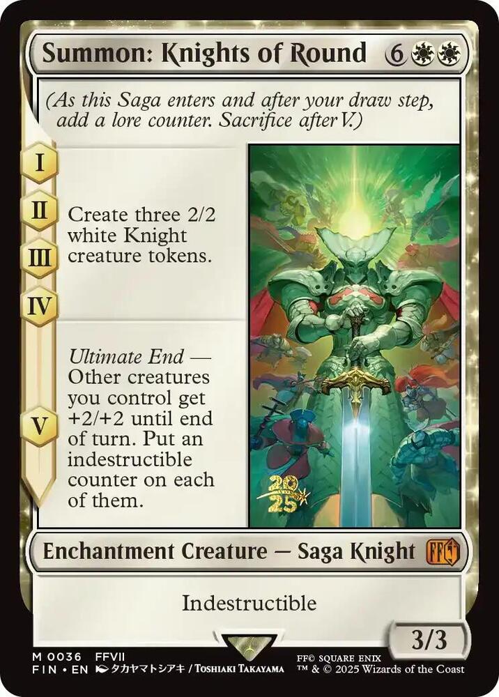 Summon Knights of Round 36s/116 (Prerelease Cards)  - Foil
