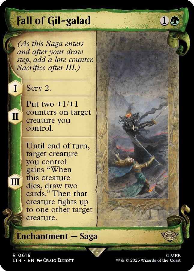 Fall of Gil-galad 616 (Universes Beyond: The Lord of the Rings: Tales of Middle-earth)  - Showcase Scroll Foil