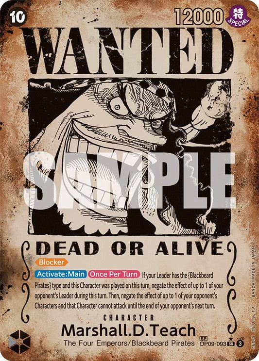 Marshall.D.Teach (Wanted) OP09-093 (Emperors in the New World)  - Special Foil