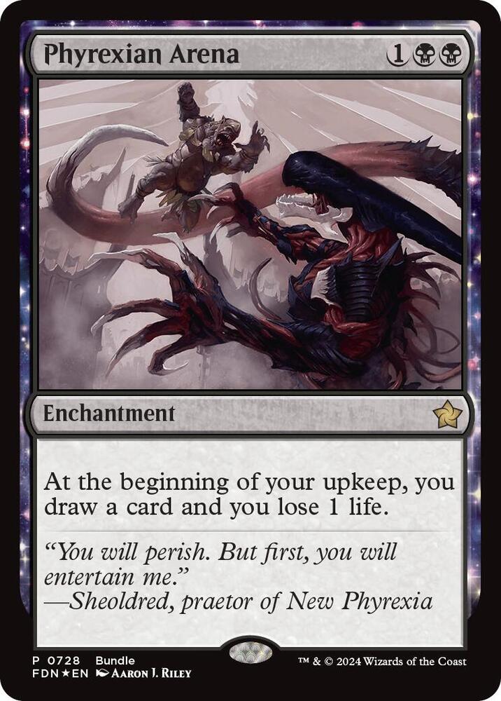 Phyrexian Arena FDN Bundle 728 (Unique and Miscellaneous Promos)  - Foil