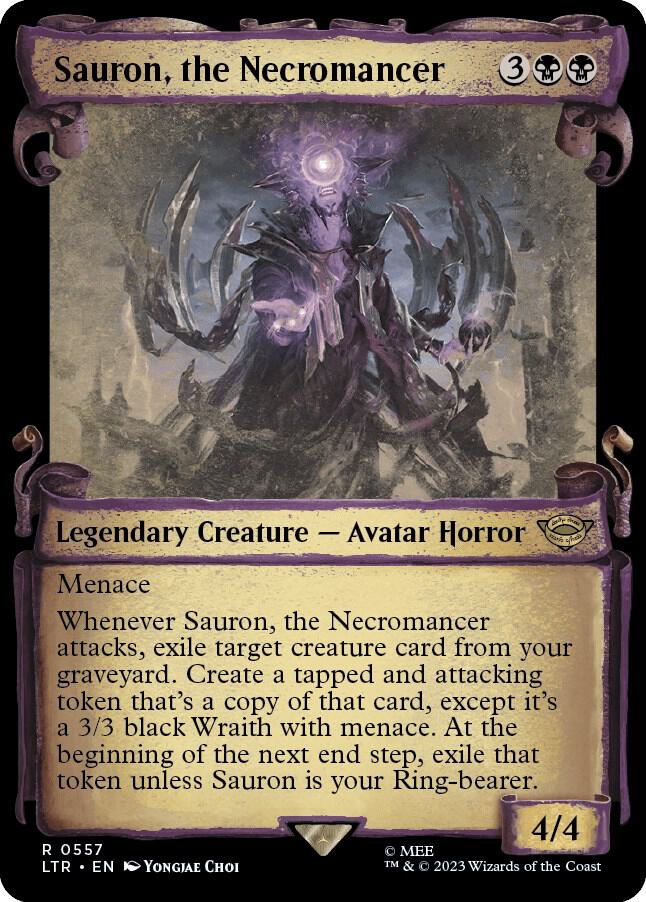 Sauron, the Necromancer 557 (Universes Beyond: The Lord of the Rings: Tales of Middle-earth)  - Showcase Scroll Foil
