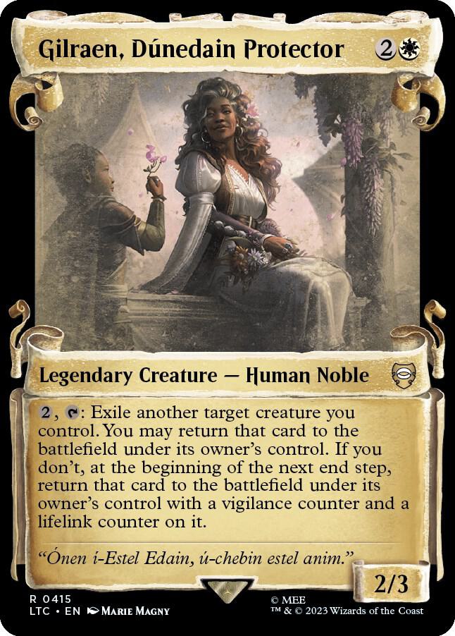 Gilraen Dunedain Protector Showcase Scrolls 415 (Commander: The Lord of the Rings: Tales of Middle-earth)  - Showcase Scroll Foil