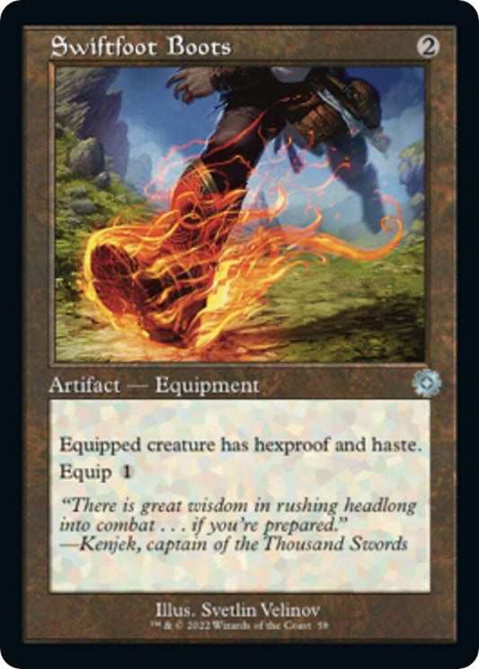 Swiftfoot Boots 58/63 (The Brothers' War: Retro Frame Artifacts)  - Foil
