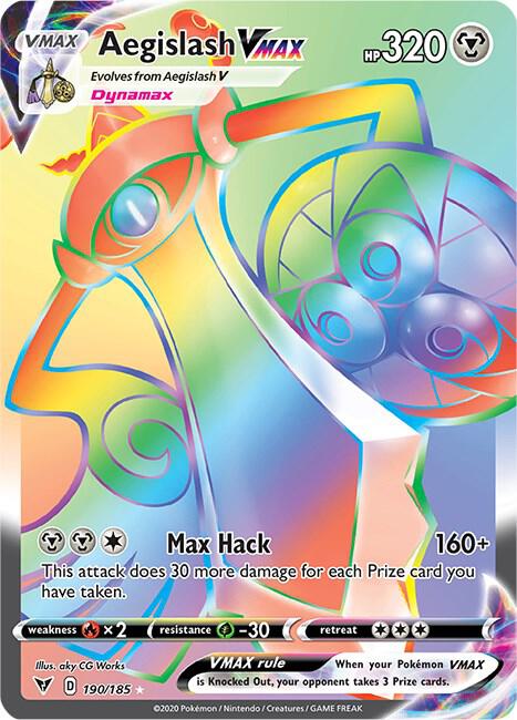 Aegislash VMAX Secret 190/185 (SWSH04: Vivid Voltage)  - Holofoil