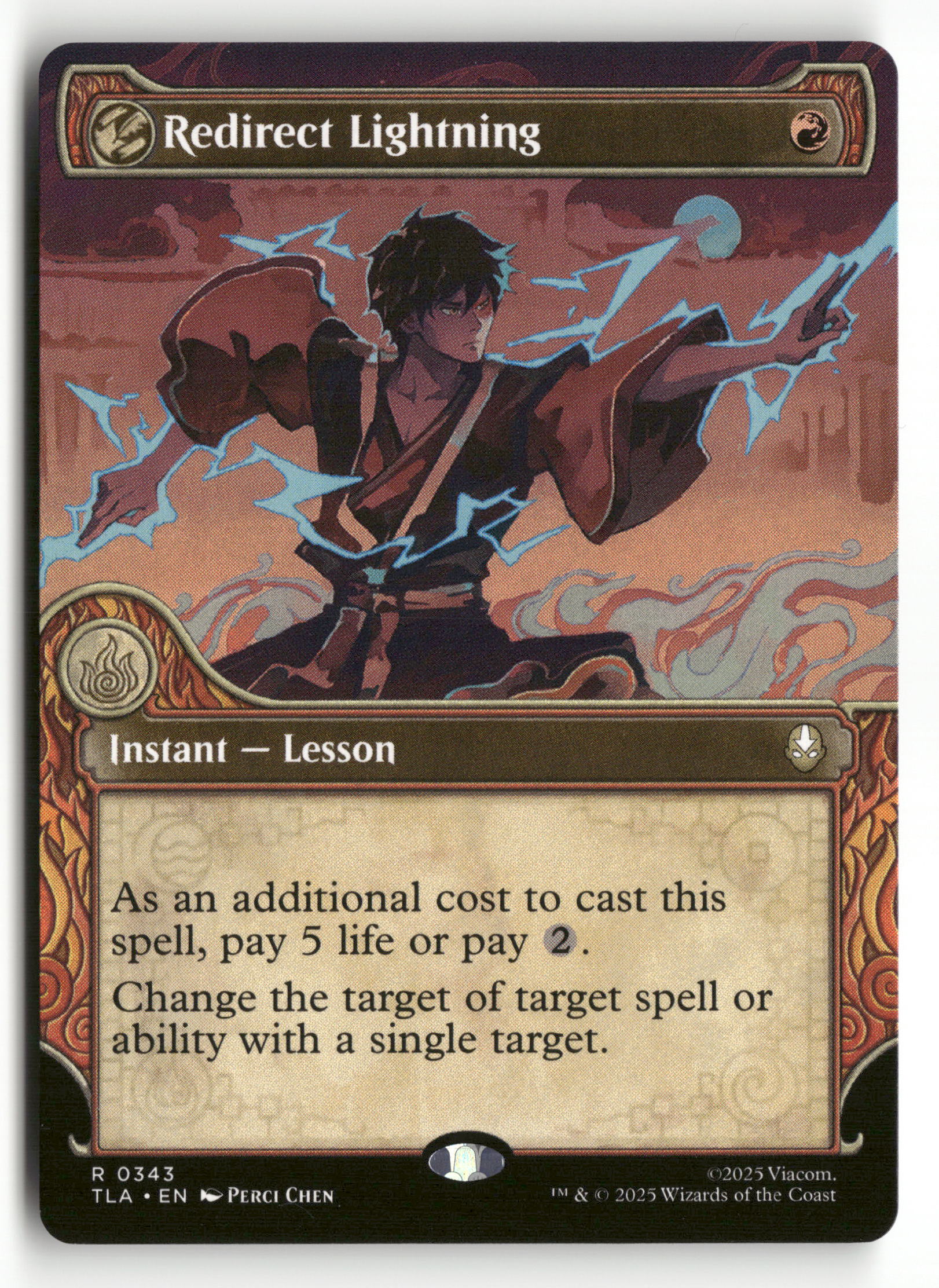 MTG Avatar: The Last Airbender  343 Redirect Lightning (Showcase) R NM