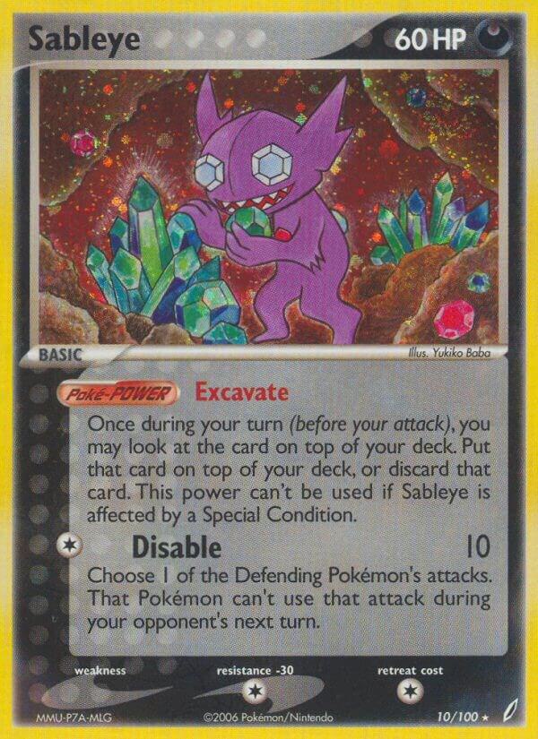 Sableye 10/100 (Crystal Guardians)  - Holofoil