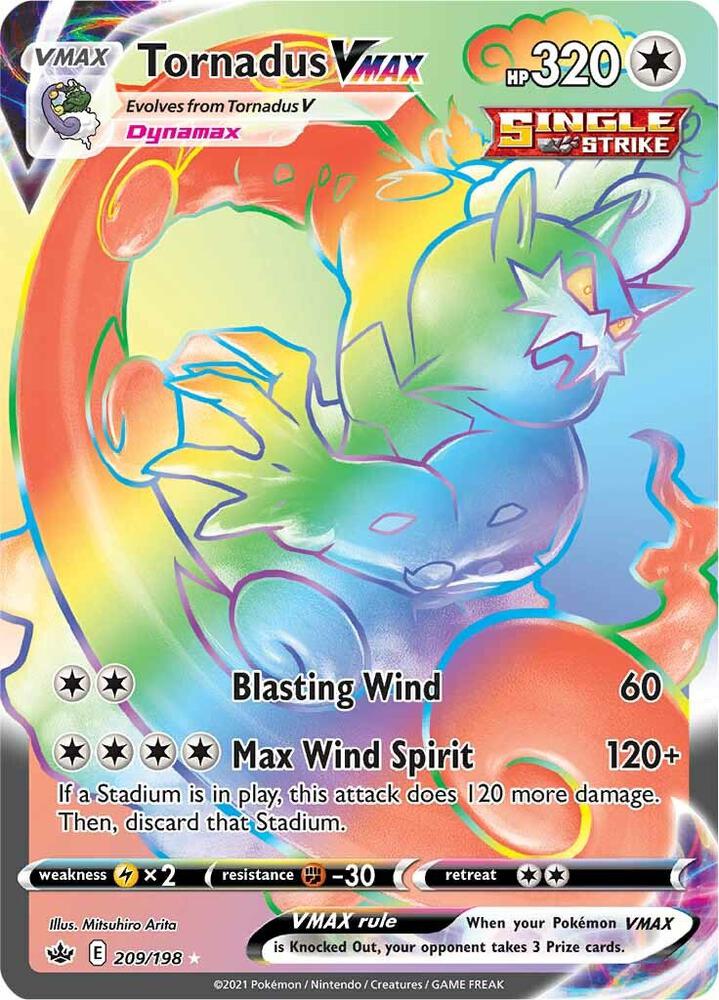 Tornadus VMAX Secret 209/198 (SWSH06: Chilling Reign)  - Holofoil