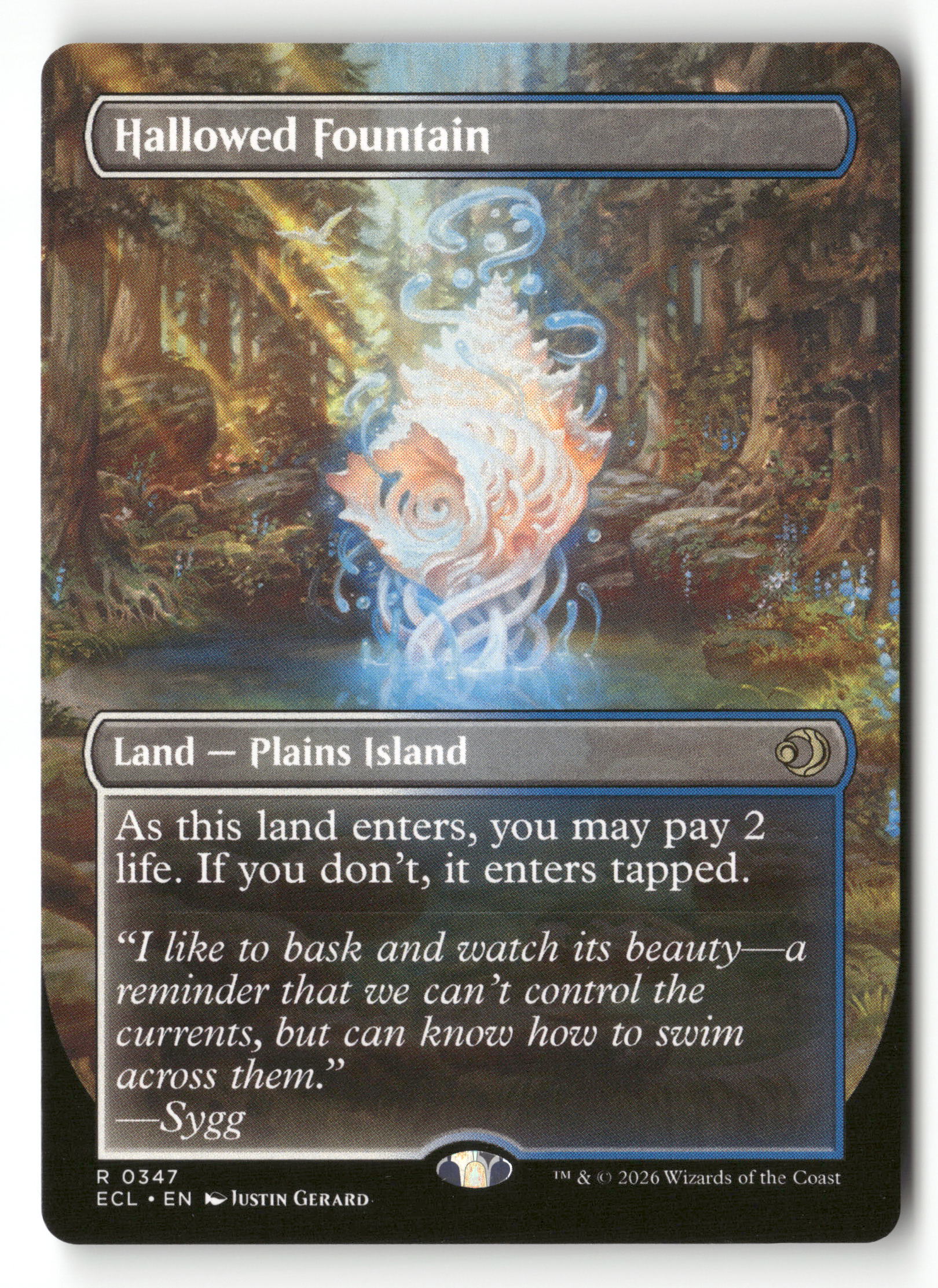 MTG Lorwyn Eclipsed 347 Hallowed Fountain (Borderless) R NM
