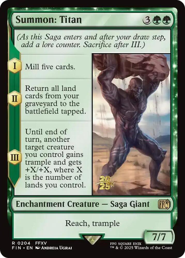 Summon Titan 204s/116 (Prerelease Cards)  - Foil