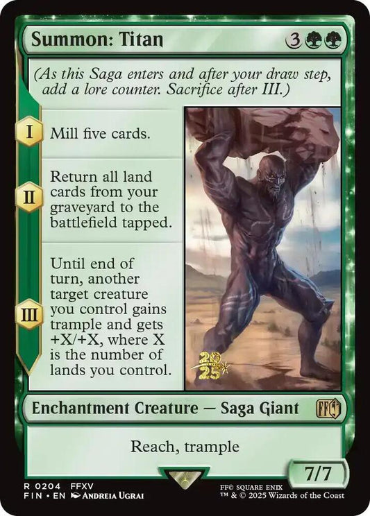 Summon Titan 204s/116 (Prerelease Cards)  - Foil