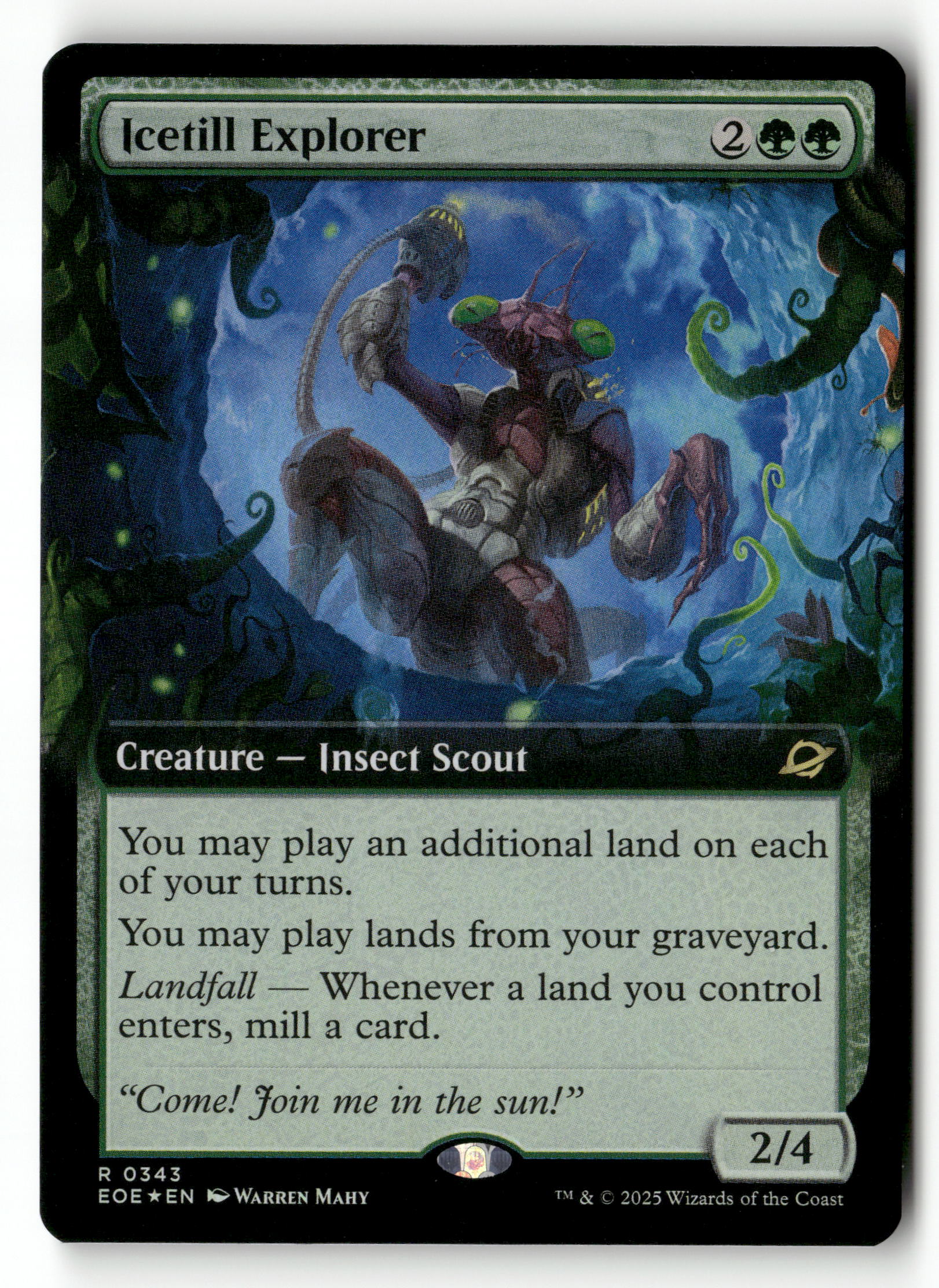 MTG Edge of Eternities 343 Icetill Explorer (Extended Art) R FOIL