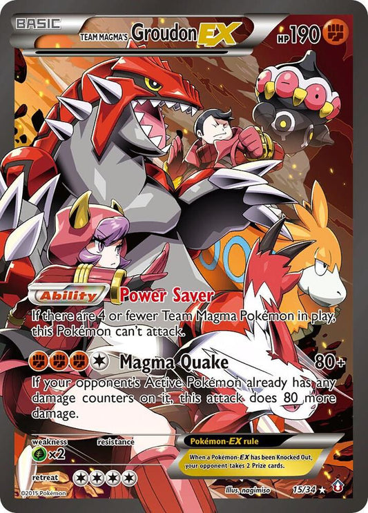 Team Magma's Groudon EX 15/34 (Double Crisis)  - Holofoil