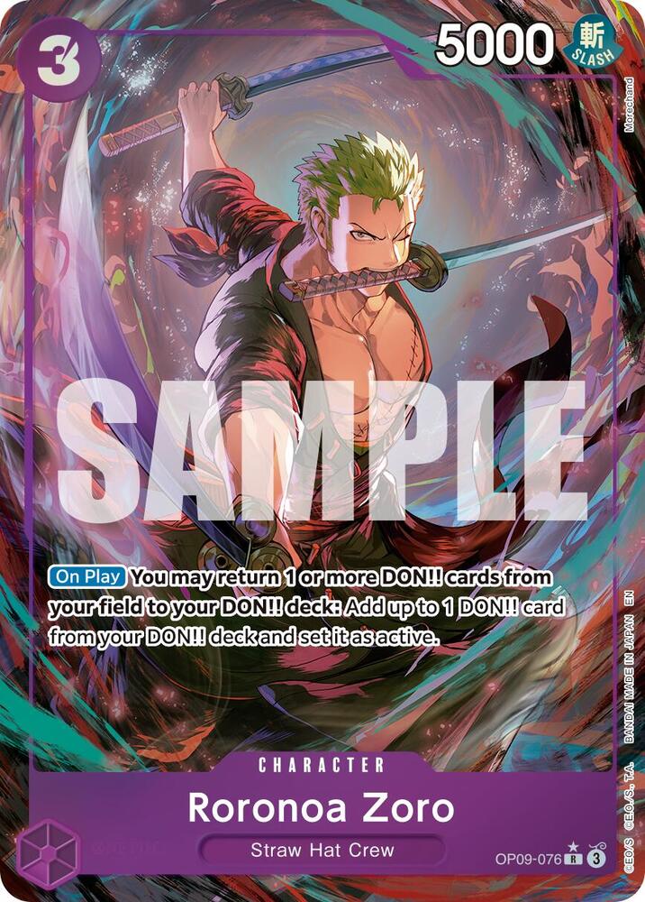 Roronoa Zoro OP09-076 (Premium Booster -The Best- Vol. 2)  - Alternate Art Foil