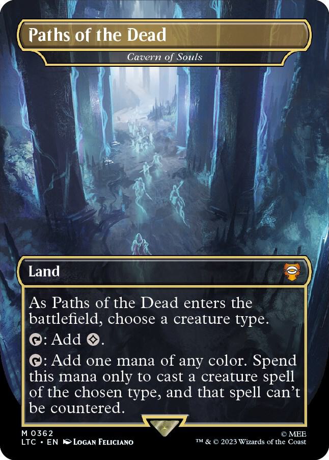 Paths of the Dead Cavern of Souls Borderless 362 (Commander: The Lord of the Rings: Tales of Middle-earth)  - Borderless Foil