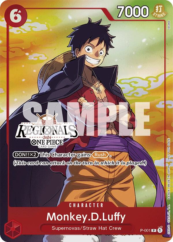 Monkey.D.Luffy (Online Regional 2024 Vol.2 Participant) P-001 (One Piece Promotion Cards)  - Foil