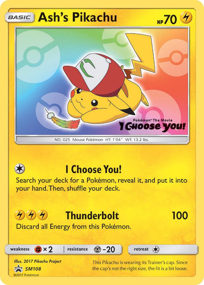 Ash's Pikachu SM108 (SM Promos) 