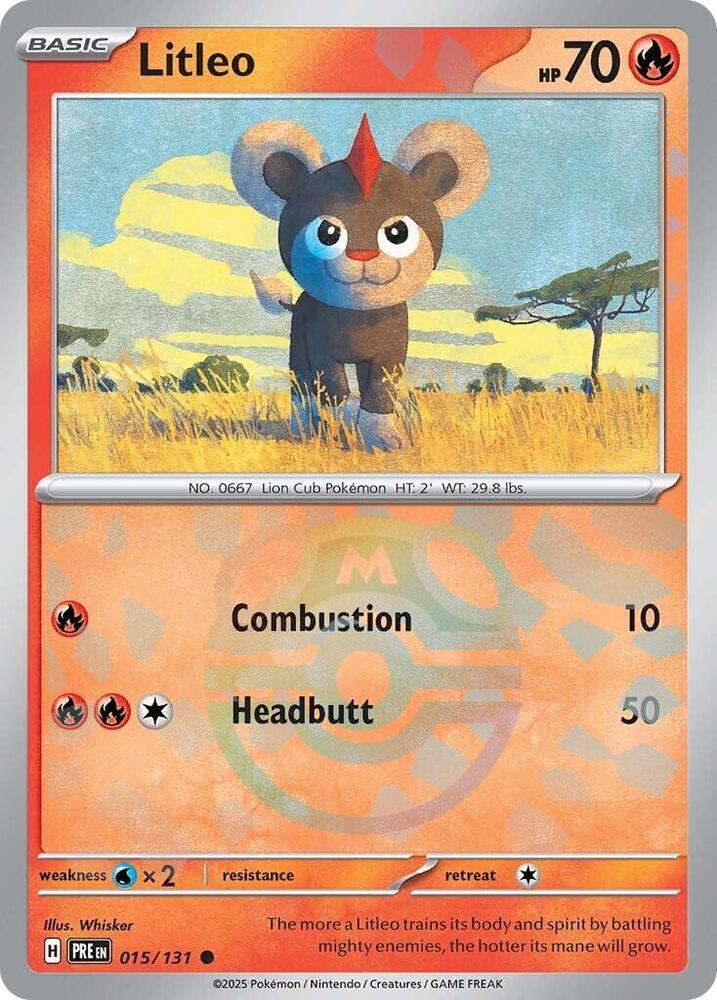 Litleo 015/131 (SV: Prismatic Evolutions)  - Master Ball Holofoil